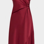 Aritzia Burgundy  Dress Midi Satin Dress  Photo 0