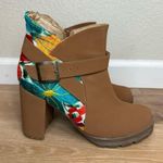 Hikal Bolom Embroidered High Heels Boots Brown Size 7 Photo 3