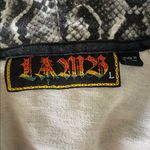 L.A.M.B. VINTAGE Snakeskin Print Zip Hoodie Womens Sz Large Black Grey Harajuku Y2K Photo 7