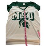 Victoria's Secret Pink Victoria Secret Women's MSU Jersey V Neck Tshirt size Small Michigan State Photo 3