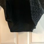 Ann Taylor  Women's Gray Long Sleeve Knit Crochet Back with Black Lining Top Size Photo 5