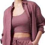 Athleta  Playa Linen Button Down Top M Photo 0
