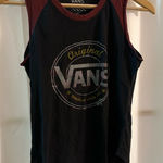 Vans  Black and Burgundy Tank Top Photo 0