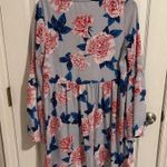 Altar'd State Blue and Pink Floral Long Sleeve Dress Photo 2