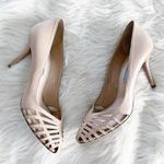 Prada Nude Beige Leather Caged Pumps Photo 0