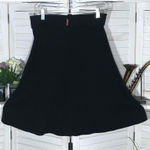 Vintage 90s Black Skater Mini Skirt Fold Out Waist Photo 0