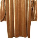 Madewell  Women’s Velvet Balloon Sleeve Mini Dress Burnt Sienna Size Large Photo 7