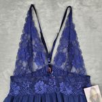 NWT Seven Til Midnight Blue Babydoll Lace Plunging Lingerie Top Navy Size L / XL Size L Photo 2