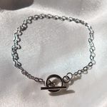 Boutique  Dainty Silver Toggle Clasp Bracelet Photo 0