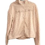 Bebe NWT Women's Polar Fleece Full Zip Jacket Ivory Leopard Photo 0