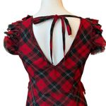 Denim & Supply Ralph Lauren  Red Tartan Plaid Ruffle Top Blouse Sleeveless, Sz M Photo 8