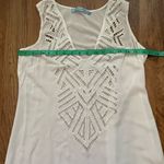 Solitaire  white tank swim shirt  Sz M Photo 1