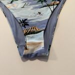 Aerie  High Cut Cheeky Bikini Bottom Sz M Medium Island Boats & Surfing Ocean NWT Photo 1