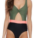 Body Glove NEW one piece swimsuit green black, women's XS Photo 0