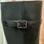 Isaac Mizrahi Issac Mizrahi live Black leather Knee high Boots 5M Photo 2