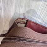 Texier Leather Satchel Shoulder Bag Work School Travel Vintage Redish Brown Red Photo 2