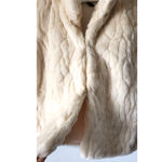 Ci Sono  by Cavalini Cream Faux Fur Jacket Vest Medium Photo 7