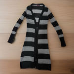 Takeout Charcoal and Light Gray Long Cardigan Black Size XL Photo 0