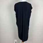 Eileen Fisher  Tunic Dress Womens PL Petite Large Black Short Sleeve Shift Pocket Photo 3