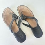 Cole Haan  Women’s Black Gray Leather Thong Sandals Size 9 B Photo 1