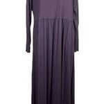 Soft Surroundings  Womens PL Petite Large Maxi Dress Purple Long Sleeve Stretch Photo 0