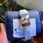 Swavorski Authentic SWAROVSKI Crystalline sporty gold stainless steel leather strap watch Photo 5