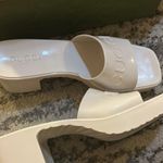 Gucci 60mm Rubber Logo Sandal Slipper Size 39 Photo 3