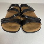 TAOS Leather Adjustable Strap Comfort Sandals Slides Women's Size 7 Black Photo 3