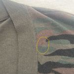 Sanctuary  Women Medium Camo Print Button Front Cardigan Cropped V Neck Photo 3