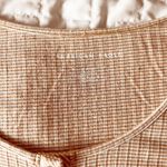 American Eagle Yellow Striped Henley Ribbed Top Size Small Photo 2