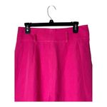 Akris Punto Shorts Women 8 Pink Pleated Linen Blend High Rise Luxury Lagenlook Photo 3