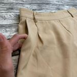 Missguided Women's Tailored Basic Shorts 6 Beige Tan Light Brown High Rise Pleat Photo 3