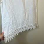 ✨ Terzo Millennio Women’s White Linen Tank Top Fringe Small Italy Photo 3
