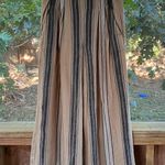 Banana Republic  Women's Mia Wide-Leg Cropped Linen Pant Brown Stripe Size 2 Photo 0