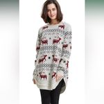 Reindeer Tunic Sweater Sz L EUC Adorable perfect for holidays Tan Size L Photo 4