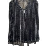 Vintage Beaded Cardigan and Tank Top Set by Patra Black Size 8 Photo 0