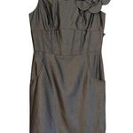 NUE by Shani Size 8 NWT Sleeveless Gunmetal Shaping Corset Midi Dress Flower Gray Photo 0
