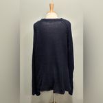My Michelle Nautical Coastal Navy White Anchor Open Knit Oversized Lightweight Sweater XL Photo 5
