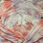 Hurley  White/Pink/Purple Tie-Dye Long Sleeve Crop T-Shirt Size S Photo 3