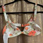 Volcom  Desert Blooms Floral Orange Green Triangle Bikini Top Small NWT Photo 1
