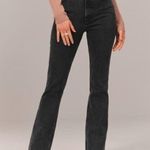 Abercrombie & Fitch  70s vintage flare Curve Love High Rise Jean denim black 6/28 Photo 2