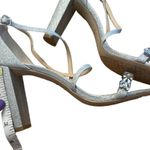 Jewel Badgley Rhinestone Silver Glitter heels Size 8 Photo 2