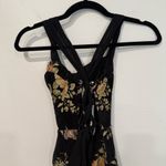 Lulus Lulu’s Pemberley Black Floral Jacquard Lace-Up Maxi Dress XS Photo 4
