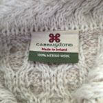 Carraig Donn Cable Knit Merino Shawl Collar Medium Cardigan Sweater Ireland Tan Photo 2