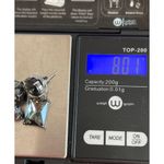 J.Crew Gunmetal Gray Cubic Zirconia Mismatched Drop Earrings 1" Dangle Pierced Photo 5