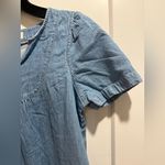 Madewell  Denim popover Swing‎ Dress  Wash Jean Chambray Blue Size Small Photo 3