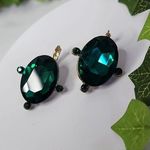 Statement Emerald Green Crystal Earrings Photo 0