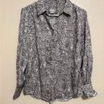 Chico's Chico’s Snakeskin Print Button Front Blouse Size 1 (US 8/10) Modal Photo 0