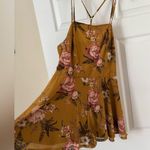 Xhilaration Mustard Floral Top Photo 3