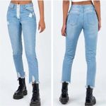 Princess Polly  Mabel Light Wash Exposed Zipper Jeans Size 6 Photo 1